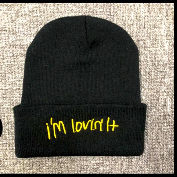 Beanie Travis Scott Black Mcdonalds Cap 